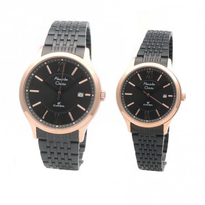 Alexandre Christie AC 8585 Rosegold Black Couple
